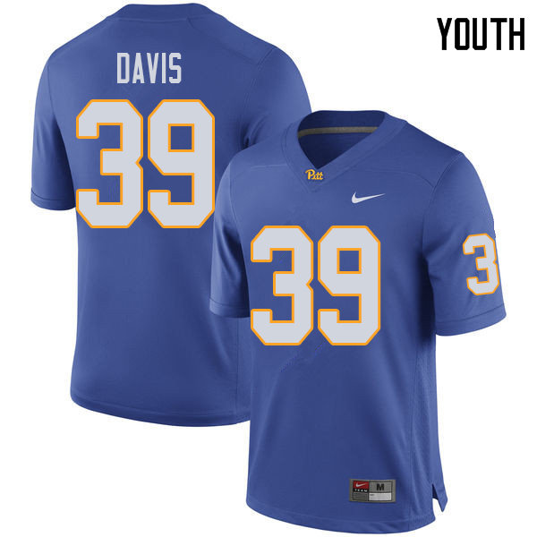 Youth #39 Wendell Davis Pittsburgh Panthers College Football Jerseys Sale-Royal